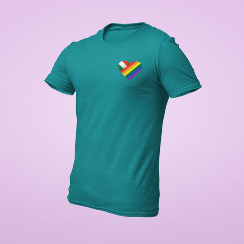 ZShowTime karcsúsított férfi póló - HUN Pride Szív